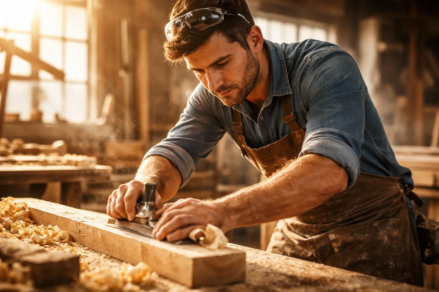 A close-up of a hand in a yellow rubber glove scrubbing a golden bathroom faucet with a foamy sponge near a white sink and tiled wall.